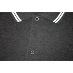 Bigdude Tipped Polo Shirt Charcoal -Bigdude de1e582f bd20tp01 07 charcoal 1