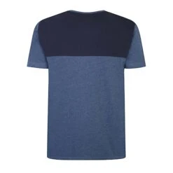 Bigdude Cut & Sew 2 Tone T-Shirt Denim Marl/Navy -Bigdude e0949d82 bd21ts05 09 denimmarl navy 2