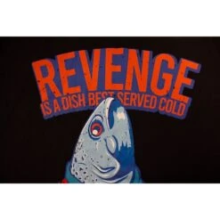 Bigdude Revenge Fish Print T-Shirt Black -Bigdude e09cd3af img 8636