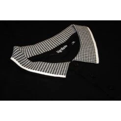 Bigdude Hounds Tooth Pique Polo Black -Bigdude e0bff2a7 img 1208