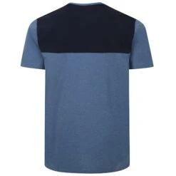 Bigdude Cut & Sew 2 Tone T-Shirt Denim Marl/Navy -Bigdude e25707a2 bd21ts05 09 2