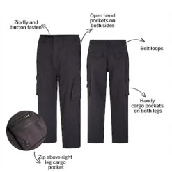 Bigdude Multi Pocket Cargo Trousers Charcoal -Bigdude e60851fe bd23tr0220grey