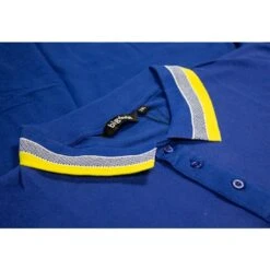 Bigdude Jacquard Contrast Pique Polo Shirt Royal Blue -Bigdude e6f9ece5 img 1354