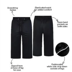 Bigdude Cropped Tricot Joggers Black -Bigdude e7353099 bd23j0420black