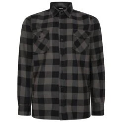 Bigdude Checked Overshirt Charcoal/Black
