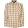 Bigdude Summer Long Sleeve Flannel Shirt Beige