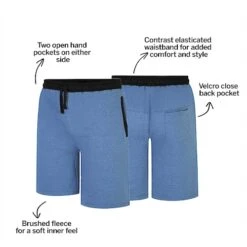 Bigdude Contrast Sweat Shorts Denim Marl -Bigdude e871bc6a bd19sh0520blue