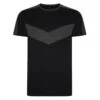 Bigdude Chevron Cut And Sew T-Shirt Black/Charcoal -Bigdude ea695c6f bd22ts39 01 black 1