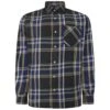 Bigdude Long Sleeve Check Flannel Shirt Royal Blue -Bigdude ed10f2ad bd23ls04 01 1