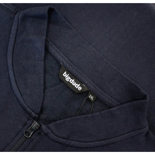 Bigdude Zip Thru Baseball Jacket Navy 6 Bigdude Zip Thru Baseball Jacket Navy - Image 4