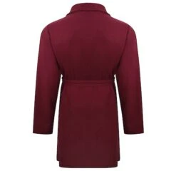 Bigdude Knitted Waffle Dressing Gown Burgundy -Bigdude f1d87676 bd21br02 10 2