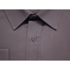 Bigdude Classic Long Sleeve Poplin Shirt Charcoal -Bigdude f3591a62 img 7997