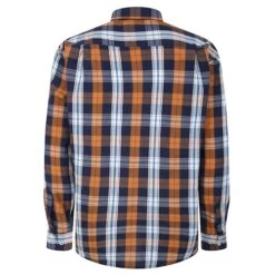 Bigdude Long Sleeve Check Shirt Orange -Bigdude f45822d6 bd23ls06 04 2