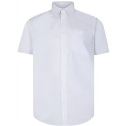 Bigdude Classic Short Sleeve Poplin Shirt White -Bigdude f6b81483 m30a6851