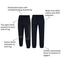 Bigdude Colour Block Joggers Navy -Bigdude f9fe3ceb 120