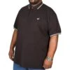 Bigdude Tipped Polo Shirt Black/Blue -Bigdude img 0012 clipped rev 1 1