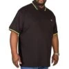 Bigdude Tipped Polo Shirt Black/Yellow -Bigdude img 0030 clipped rev 1