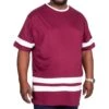 Bigdude Contrast Stripe T-Shirt Burgundy -Bigdude img 0102 clipped rev 1