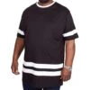 Bigdude Contrast Stripe T-Shirt Black -Bigdude img 0120 clipped rev 1