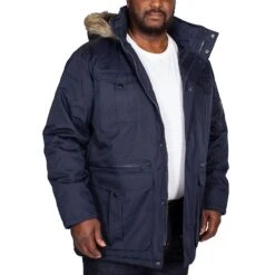 Bigdude Full Zip Parka Coat Navy 16 Bigdude Full Zip Parka Coat Navy -Bigdude img 1026 clipped rev 1