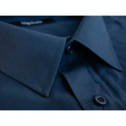 Bigdude Classic Short Sleeve Poplin Shirt Navy -Bigdude img 1044 1