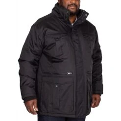 Bigdude Full Zip Parka Coat Black -Bigdude img 1051 clipped rev 1