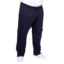Bigdude Straight Leg Cargo Joggers Navy -Bigdude img 1317 clipped rev 1