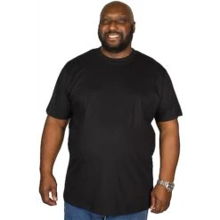 Bigdude Plain Crew Neck T-Shirt Black -Bigdude img 1508 clipped rev 1