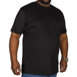 New Products 17 Bigdude Plain Crew Neck T-Shirt Black