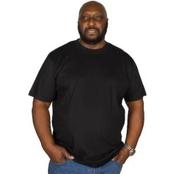 Bigdude Plain Crew Neck T-Shirt Black -Bigdude img 1512 clipped rev 1 1