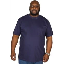 Bigdude Plain Crew Neck T-Shirt Navy -Bigdude img 1532 clipped rev 1