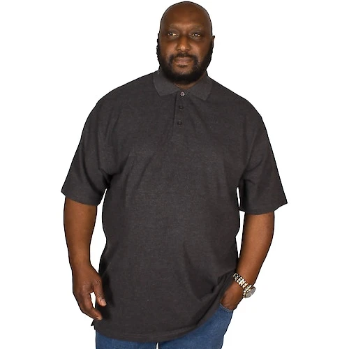 Bigdude Plain Polo Shirt- Charcoal 5 Bigdude Plain Polo Shirt- Charcoal - Image 3