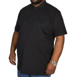 Bigdude Plain Polo Shirt - Black -Bigdude img 1558 clipped rev 1 1