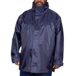 Bigdude Showerproof Packaway Rain Jacket Navy -Bigdude img 1932 clipped rev 1