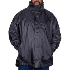 Bigdude Showerproof Packaway Rain Jacket Black 13 Bigdude Showerproof Packaway Rain Jacket Black -Bigdude img 1942 clipped rev 1