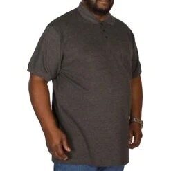 Bigdude Polo Shirt With Pocket Charcoal -Bigdude img 2360 clipped rev 1