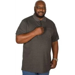 Bigdude Polo Shirt With Pocket Charcoal -Bigdude img 2364 clipped rev 1
