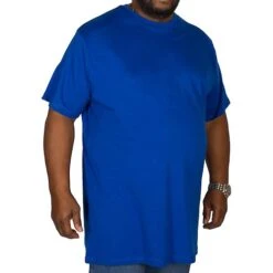 New Products 14 Bigdude Plain Crew Neck T-Shirt Royal Blue