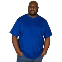 Bigdude Plain Crew Neck T-Shirt Royal Blue -Bigdude img 2394 clipped rev 1