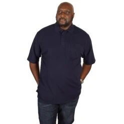 Bigdude Polo Shirt With Pocket Navy 11 Bigdude Polo Shirt With Pocket Navy -Bigdude img 3848 clipped rev 1 1