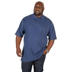 Bigdude Plain Polo Shirt Denim -Bigdude img 3861 clipped rev 1