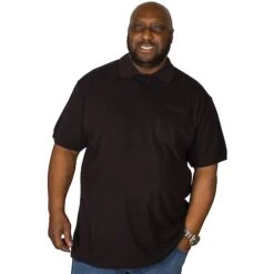 Bigdude Polo Shirt With Pocket Black -Bigdude img 4495 clipped rev 1