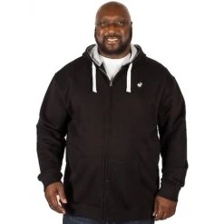 Bigdude Fleece Full Zip Hoody Black -Bigdude img 4840 clipped rev 1