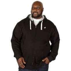 Bigdude Fleece Full Zip Hoody Black -Bigdude img 4843 clipped rev 1 1