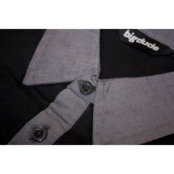 Bigdude Contrast Jersey Polo Shirt Black -Bigdude img 5742 2