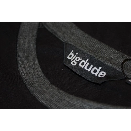 Bigdude Contrast Raglan Sleeve T-Shirt Black/Charcoal 7 Bigdude Contrast Raglan Sleeve T-Shirt Black/Charcoal - Image 5