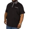 Bigdude Contrast Jersey Polo Shirt Black -Bigdude img 6154 clipped rev 1