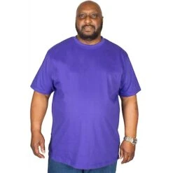 Bigdude Plain Crew Neck T-Shirt Violet -Bigdude img 6331 clipped rev 1 1