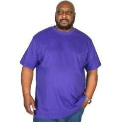 Bigdude Plain Crew Neck T-Shirt Violet -Bigdude img 6335 clipped rev 1 1