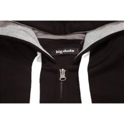 Bigdude Fleece Full Zip Hoody Black -Bigdude img 6341 1